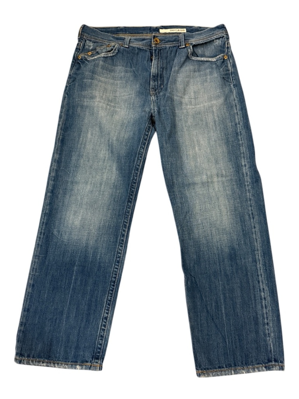 DKNY Jeans Vintage Y2K Embroidered Relaxed Straight Denim Men's 38x30